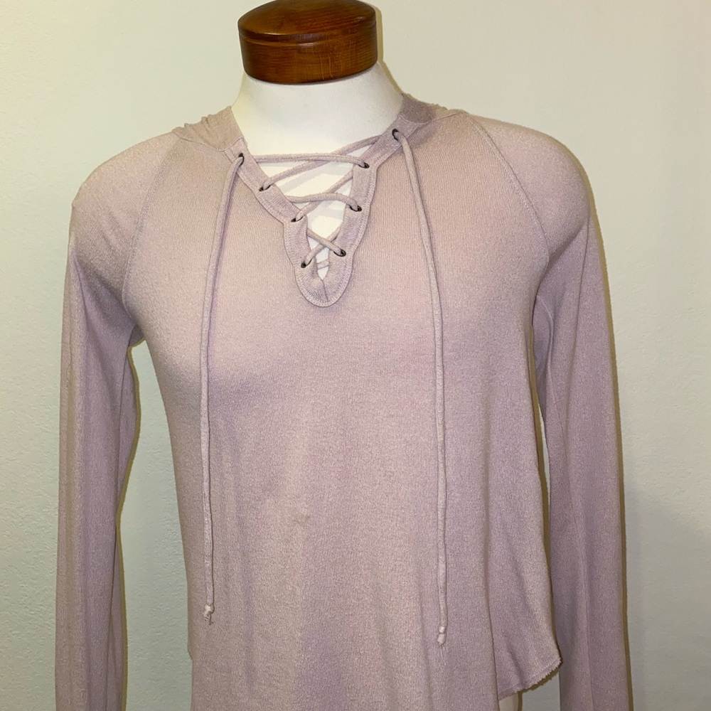 cross neck, long sleeve